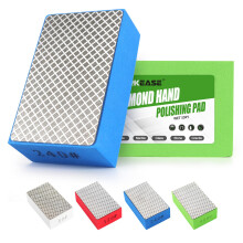 WORKEASE Diamant Handpolijstpads 4 STKS Diamant Schuurblok 60/120/240/400 Korrel Diamant Handpads Schuimrug voor Tegel Glas Steen Marmer Grani