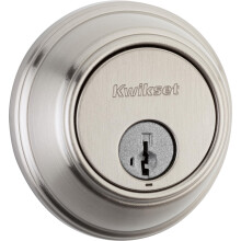 Kwikset 817 Deurslot, Satijn Nikkel Ronde Sleutel Voor Entree Deur, Slimme Veiligheid