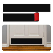 Rubber Bond Kick Plates (2 Pack) 6"""" x 33"""" - Effortless Peel & Stick - Prevents Dents & Scratches - Self-Adhesive & Universal Fit (Black)