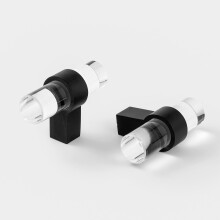 BonKuDoo 5-pack Klarglas Kristall Ldknoppar Kksskp Drag och knoppar Mattsvarta Skpknoppar fr byrldor Enkelhls T-Bar