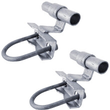 Rol-/schuifpoortrailbeugel: voor 1-5/8"""" railrail en 1-5/8"""" tot 2-7/8"""" hekpaal - 2 stuks
