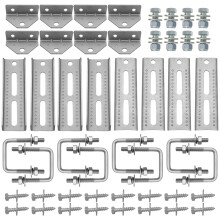 8 staffe per cuccetta per rimorchio per barche da 8"" con parte superiore zincata, resistenti, per traversa del rimorchio per barche da 1,5"" x 3""""