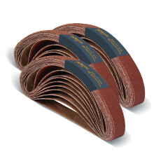 POWERTEC 40134-3 3/8 x 13 tums slipband 30 PK Aluminiumoxid Bandslip Slipband Sortiment 120 150 240 Korn Slipband fr luftbandslip Tr- och frgs