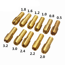 11Stk Rotationswerkzeug Messing Spannzangen Set Golden Langlebig