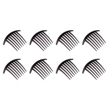 8 Schwarzer Kunststoff Haarkamm Manueller Haarschmuck