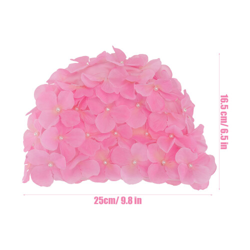 3d Badekappe Mit Blumenblättern, , Für Erwachsene, Rosa 1
