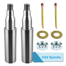 RigsNParts Mandrino per rimorchio rotondo #42 EZ Lube per mandrini per assali da rimorchio da 5200 a 7000 libbre con coppiglia, dado del mandrino