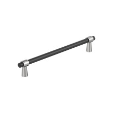 Amerock Mergence 7-9/16 palcu (192 mm) Stredov matn cern/leten chromov skrn Pull BP36980FB26