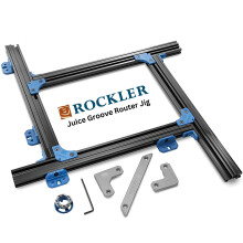 Juice Groove Router Jig til sk?rebr?t op til 18 x 18 - Justerbar Juice Groove Jig m/hj?rneradius guider - Alsidig Variable Router Jig - Brugerven
