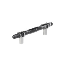 Amerock Carrione 3-3/4 palce (96 mm) Stredov mramorov cern/leten chromov skrn Pull BP36648MBK26