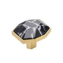 Amerock Carrione 1-5/8 palce (41 mm) Dlka Mramorov Cern/Champagne Bronz Knoflk skrne BP36638MBKCZ