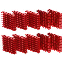 10Stk Aluminium Heatsink Kühlfin Für Stk GPU LED Elektronik Rot