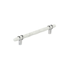 Amerock Carrione 6-5/16 palcu (160 mm) Stredov mramorov bl/leten chromov skrn Pull BP36650MW26