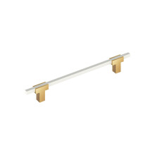 Amerock Urbanite 7-9/16 palcu (192 mm) Center-to-Center Champagne Bronz/White Cabinet Pull BP778192CZWHT