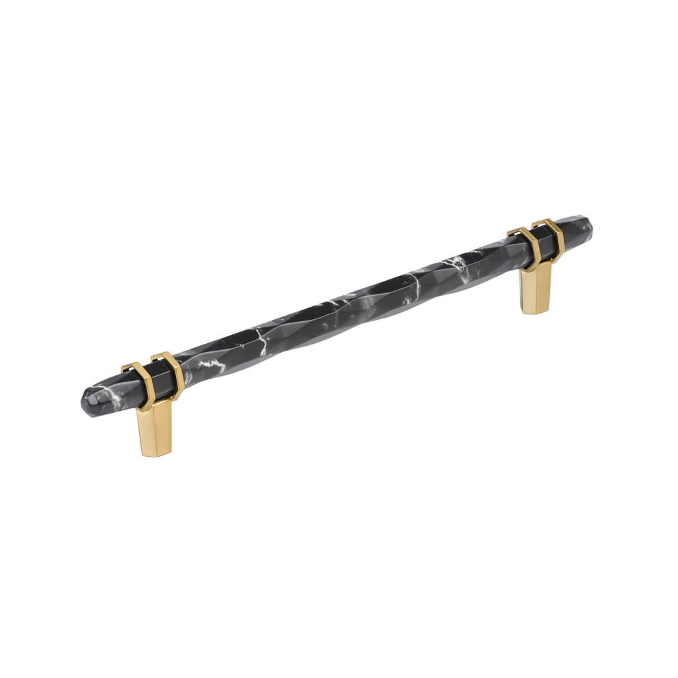 Photos - Furniture Hardware Amerock Carrione 8 inch  Center-to-Center Marble Black/Champagne Bronze Cabinet Pull BP36663MBKCZ(203mm)