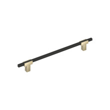 Amerock Urbanite 8-13/16 palcu (224 mm) Stredov zlat ampansk/matn cern skrnka Pull BP77822BBZMB