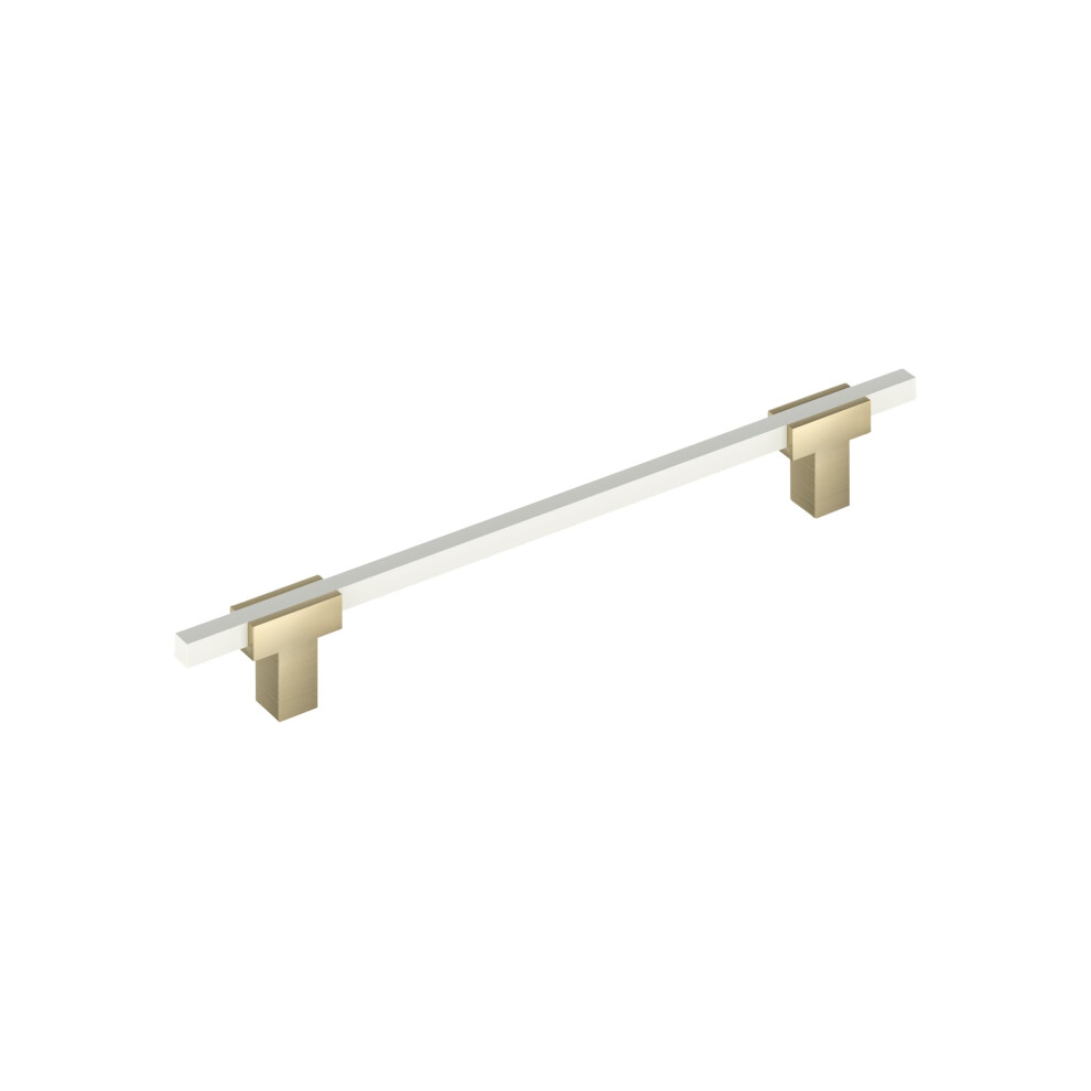 Photos - Other for Repair Amerock Urbanite 7-9/16 inch Center-to-Center Golden Champagne/White Cabinet Pull BP778192BBZWHT(192mm)