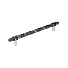 Amerock Carrione 8palcov (203 mm) Stredov mramorov cern/leten nikl kabinet Pull BP36663MBKPN