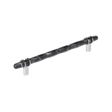 Amerock Carrione 8"" (203 mm) Stredov mramorov cern/leten chromov skrn Pull BP36663MBK26