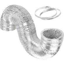 Simpel Deluxe 14 tommer 25 fod kanalf?ring Ikke-isoleret Flex Air Aluminiumsfoliekanal til t?rretumbler Ventilationsslange Opvarmning K?ling Vent
