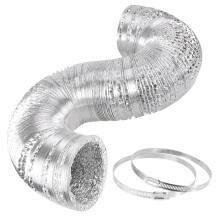 Enkel Deluxe 6 tommer 16 fod kanalf?ring Ikke-isoleret Flex luft aluminiumsfoliekanal til t?rretumbler Ventilationsslange Opvarmning K?ling Venti