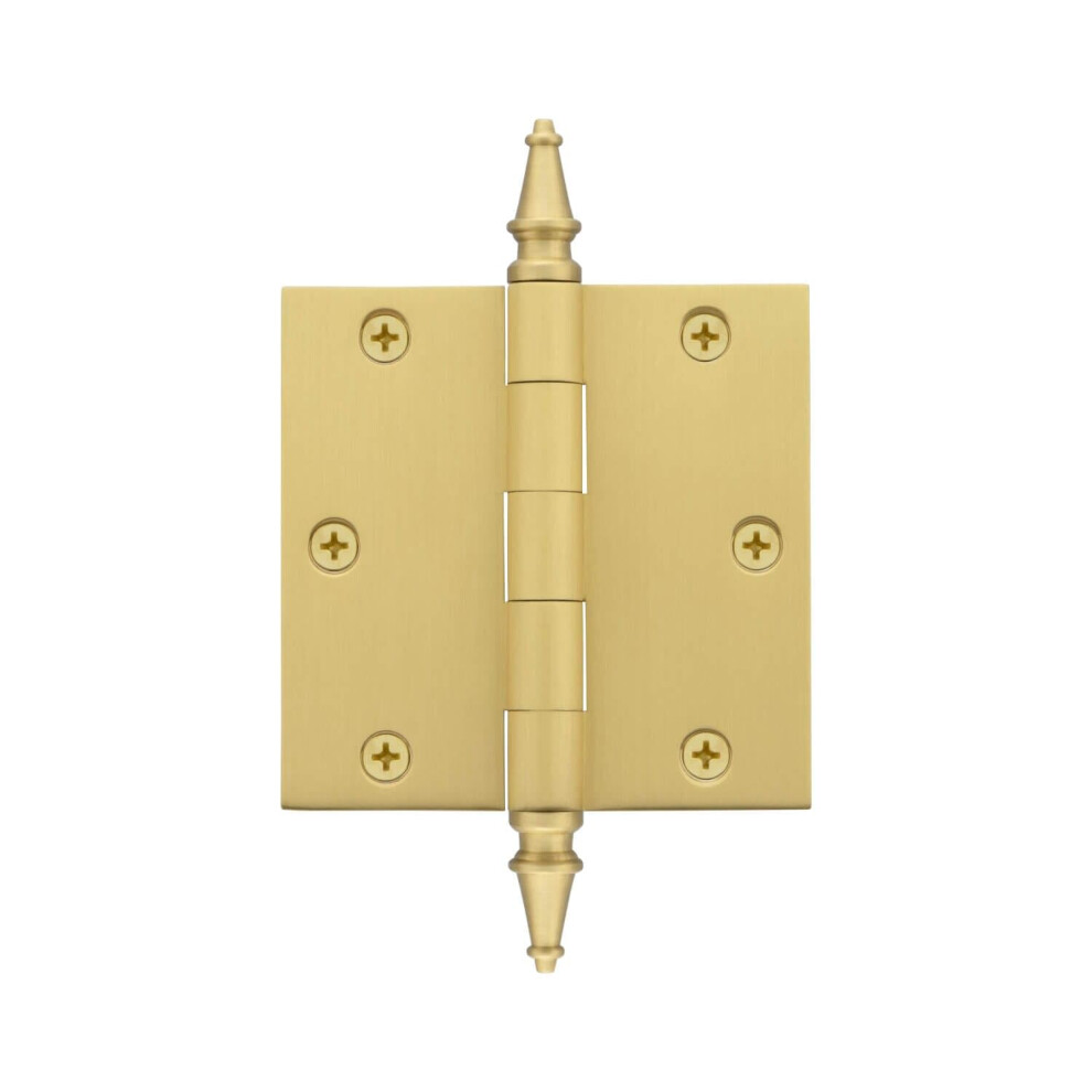 Grandeur 3.5"""" Steeple Tip Residential Hinge With Square Corners 662972825458