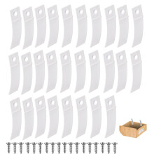 UtySty Confezione da 50 fermi per cassetti che non cadono, piastra in PVC, supporto laterale per buffer con viti di montaggio, per camera da lett