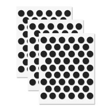 Schwarze selbstklebende Schraubenlochaufkleber 150 Stck. 0,55 Zoll / 14 mm Abziehstift, staubdichtes Klebeband, wasserabweisende PVC-Kappen fr Ho
