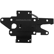 Jake Sales - Pestillo de puerta de acero inoxidable negro (para cercas de vinilo, madera, PVC, etc.) Pestillo de puerta de cerca con accesorios d