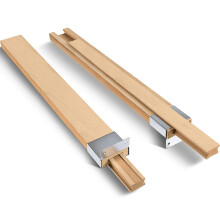 Maitys Guide per cassetti in legno con montaggio inferiore Binario di guida centrale classico con scivoli in metallo Guide per cassetti tradizion