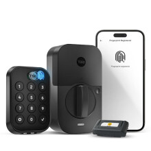 Yale Assure Lock 2 Touch Deadbolt Black Cerradura de puerta inteligente con huella digital sin llave con teclado con pantalla tαctil conectado Wi