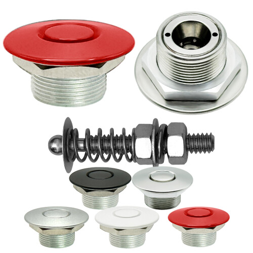 Trykknapl?se r?de 1,25"""""""" Pro Series & 2"""""""" Stud USA lavet