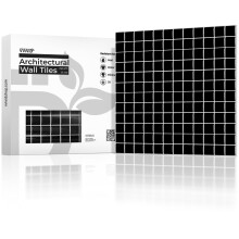 VViViD 11 vellen Peel and Stick kunstkeramiek zwart glanzend moza?k wandtegels zelfklevende achterwand 12 x 12 2 mm dik keuken badkamer (11 m?