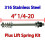 Trykknapl?se poleret rustfrit 1,00"""""""" & 4"""""""" Stud Pro Series USA MADE 4