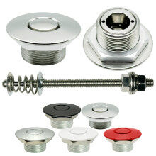Loquets bouton-poussoir en acier inoxydable poli 1,25"""""""" et 4"""""""" Stud Pro Series USA FABRIQU