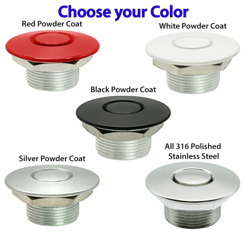 Trykknapl?se poleret rustfrit 1,25"""""""" & 4"""""""" Stud Pro Series USA MADE 1