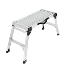 LEADALLWAY Aluminium-Arbeitsplattform mit Griff, Trittleiter, robuster, faltbarer Tritthocker, 330 Pfund Kapazitt