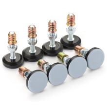 M?belnivelleringsanordninger- Justerbar PTFE(Teflon)-Bundpuder til bordstole og m?belben-Pakke med 8 med m?trikindsatser-Hj?lper m?belglideglider