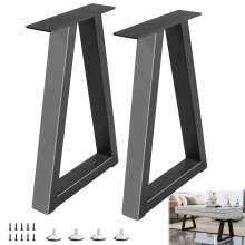Y-CFHFC 18 Metal Table Legs Trapezoid Bench Legs Heavy Duty Metal Desk Chair Dining & Coffee Table Feets DIY Furniture Feets (H18 x W12.3 )