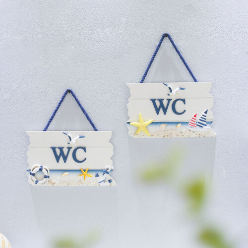 Wc Schild Wc Anhänger Multi Holz 2 Stk 2
