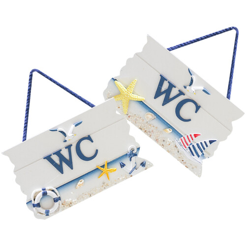 Wc Schild Wc Anhänger Multi Holz 2 Stk 1