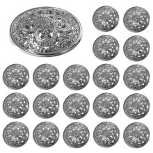 30Stk 18Mm Metall Schnalle Hohle Für Diy Silber