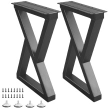 Y-CFHFC 20 Inch Metal Coffee Table Legs for Desk Benchs Dining End & Side Table Legs - Heavy Duty- Thickened Material (H20 x W13 Z Shape)