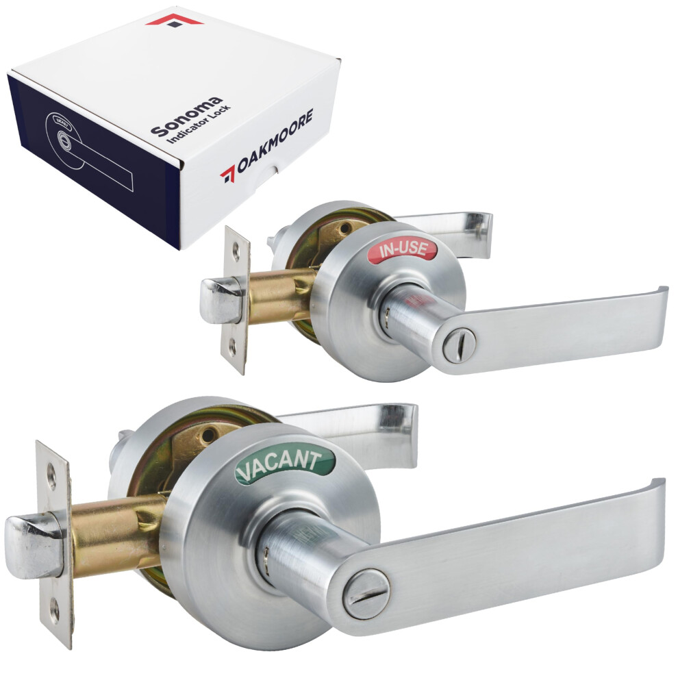 Commercial Door Handle Lock Bathroom Locks For Home Doors Vacant Occupied Bathroom Restroom Door Handles Privacy Lock Occupied Door Handle (Silve 634855853544