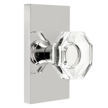SHINY H?NDTAG Krystal d?rknopper til indvendige d?re Glas passage knopper til hall og skab Polering krom finish zink legering moderne ottekantet