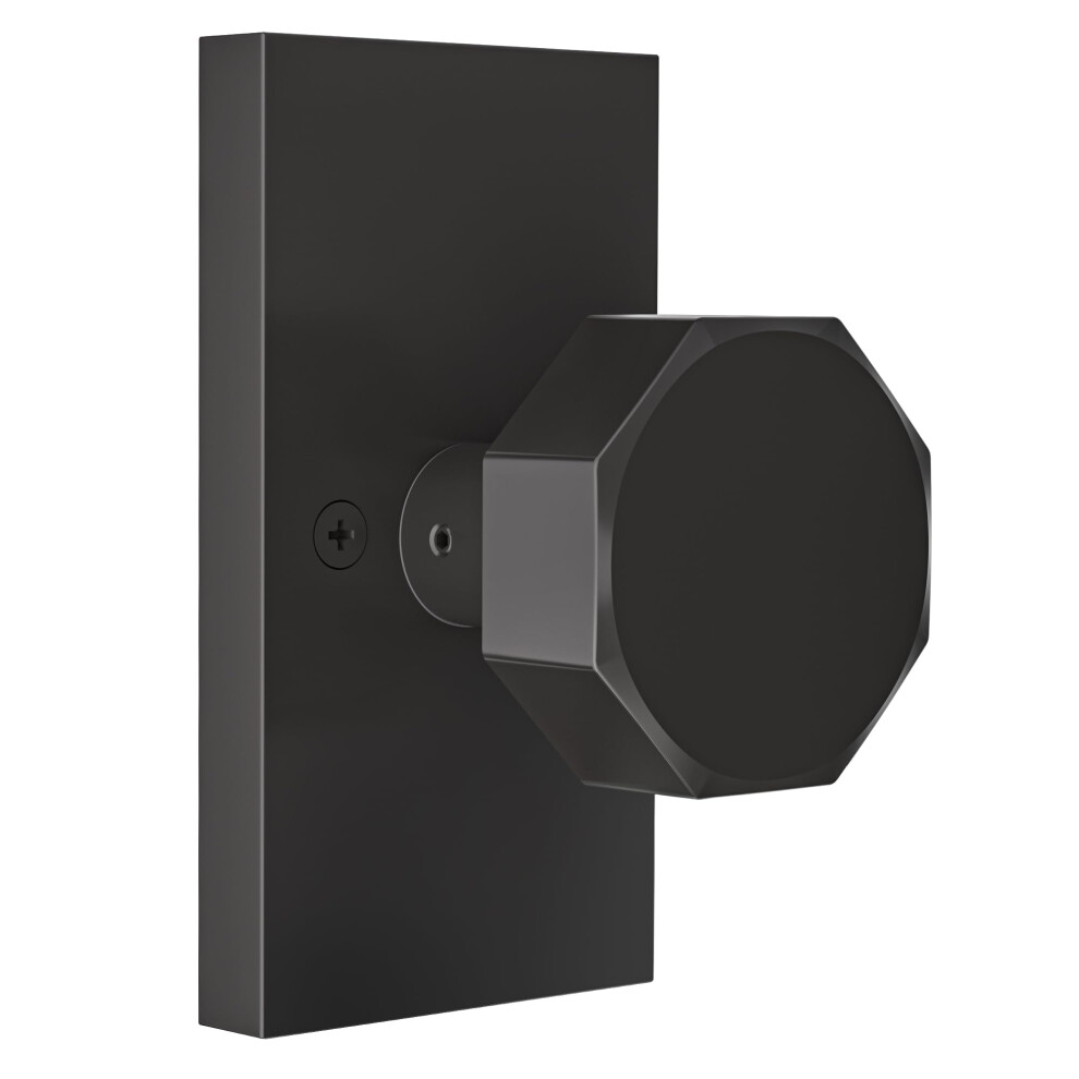 Shiny Handles Interior Passage Door Knob Octagona Handle For Closet And Hallway No Locking Door Knobs In Matte Black Keyless 639395278802