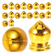 20 fahnen-spitzenkugeln gold für wimpelstangen garten deko