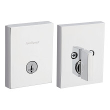 Kwikset San Clemente Deurslot, Verchroomd Rechthoekig Exterieur Met Sleutel, Slimme Beveiliging