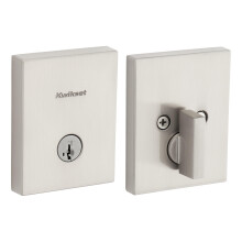 Kwikset San Clemente Deurslot, Satijn Nikkel Sleutel Voor Entree, Pick Resistant SmartKey Beveiliging, Enkel Cilinder