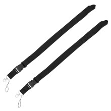 2Stk Polyester Handy Lanyard Schwarz, Halsband Schlüsselanhänger